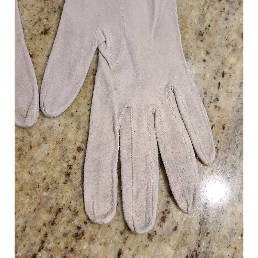 Vintage Size S Gray Suede Leather Formal 16